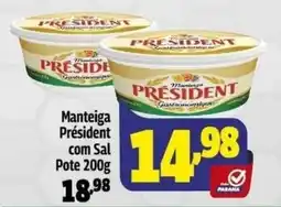 Supermercado Paraná Manteiga President com Sal oferta