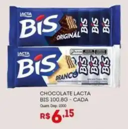 Bistek Supermercados chocolate lacta bis 100,8g oferta
