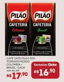 Bistek Supermercados Cafe caps.pilao 52g oferta