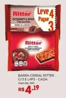 Bistek Supermercados barra cereal ritter oferta
