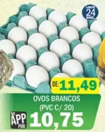 Supermercados Mendonça ovos brancos oferta