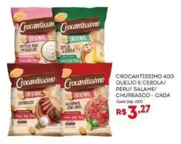 Bistek Supermercados Crocantissimo original queijo e cebola/ peru salame/ churrasco oferta