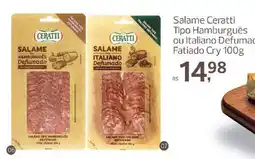Supermercados Jau Serve Salame Ceratti Tipo Hamburguês ou Italiano Defumado oferta