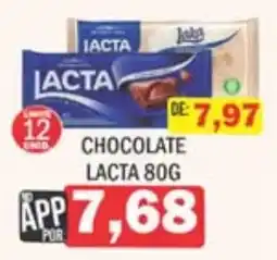 Supermercados Mendonça chocolate lacta 80g oferta