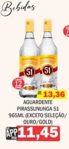 Supermercados Mendonça Aguardente pirassununga 51 oferta