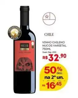 Bistek Supermercados vinho chileno nucos varietal oferta