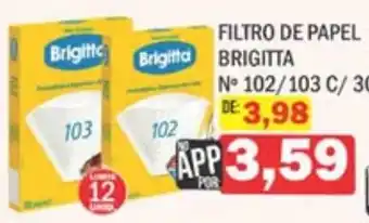 Supermercados Mendonça Filtro de papel brigitta oferta