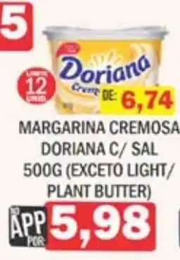 Supermercados Mendonça Margarina cremosa doriana c/ sal oferta