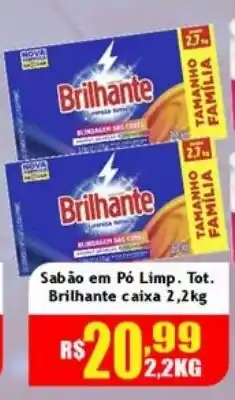 Supermercado Kibe Sabão em pó limpa. tot. brilhante oferta