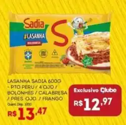 Bistek Supermercados Lasanha sadia oferta
