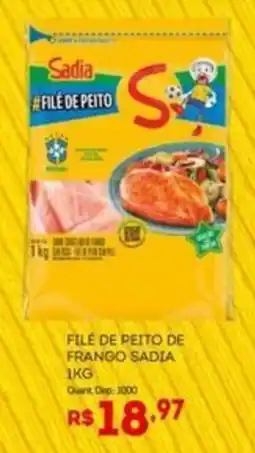 Bistek Supermercados Filé de peito de frango sadia oferta