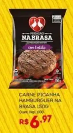 Bistek Supermercados Carne picanha hamburguer na brasa oferta