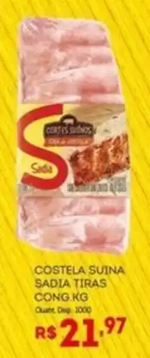 Bistek Supermercados Costela suina sadia tiras oferta