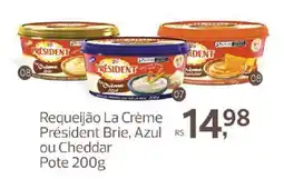Supermercados Jau Serve Requeijão La Crème Président Brie, Azul ou Cheddar oferta