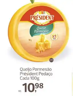 Supermercados Jau Serve Queijo Parmesão Président Pedaço oferta