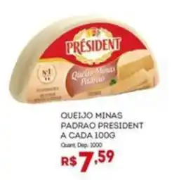 Bistek Supermercados Queijo Minas Padrão President oferta