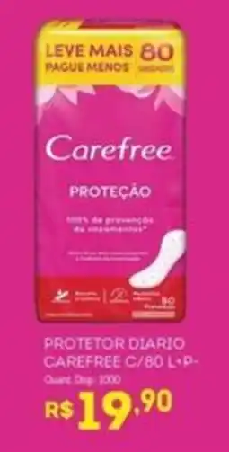 Bistek Supermercados protetor diario carefree c/80 l+p- oferta