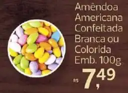 Supermercados Jau Serve Amêndoa Americana Confeitada Branca ou Colorida oferta