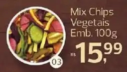 Supermercados Jau Serve Mix Chips Vegetais oferta