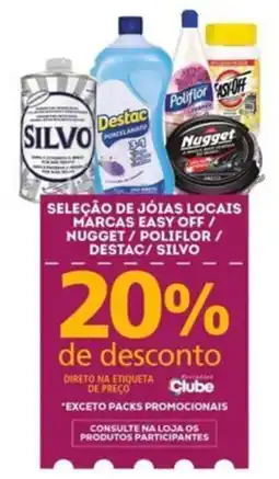 Bistek Supermercados seleção de jóias locais marcas easy off / nugget / poliflor / destac / silvo oferta