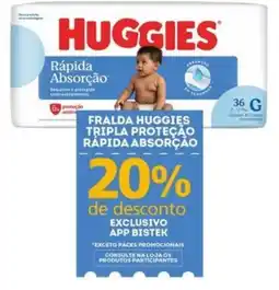 Bistek Supermercados Fralda huggies tripla proteção rápida absorção oferta