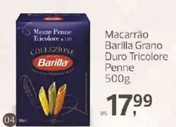 Supermercados Jau Serve Macarrão Barilla Grano Duro Tricolore Penne oferta