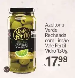 Supermercados Jau Serve Azeitona verde recheada com limão vale fértil oferta