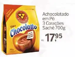 Supermercados Jau Serve Achocolatado em Pó 3 Corações oferta