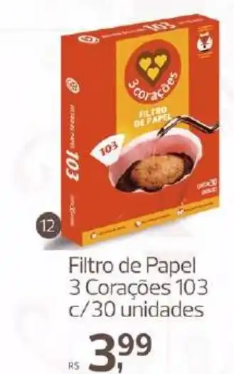 Supermercados Jau Serve Filtro de Papel 3 Corações oferta