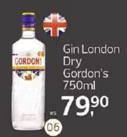 Supermercados Jau Serve Gin London Dry Gordon's oferta