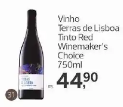 Supermercados Jau Serve Vinho Terras de Lisboa Tinto Red Winemaker's Choice oferta