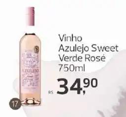 Supermercados Jau Serve Vinho Azulejo Sweet Verde Rosé oferta