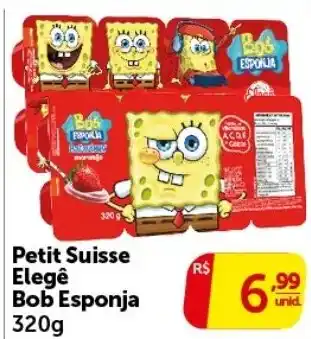 Pires petit suisse elegê bob esponja oferta