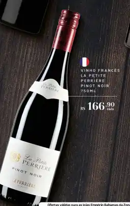 Empório Bahamas Vinho francês la petite perriere pinot noir oferta
