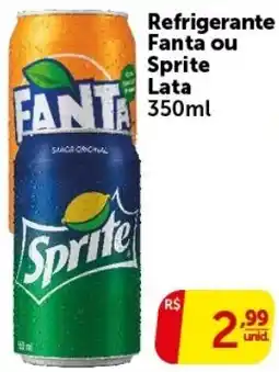 Pires Refrigerante Fanta ou Sprite Lata oferta