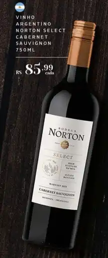 Empório Bahamas Vinho argentino norton select cabernet sauvignon oferta
