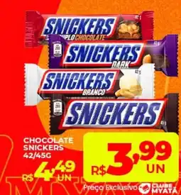 Supermercados Myatã Chocolate snickers oferta