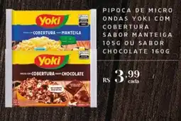 Empório Bahamas Pipoca de microondas yoki com cobertura sabor manteiga ou sabor chocolate oferta
