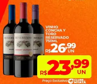 Supermercados Myatã vinho concha y toro reservado oferta