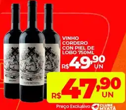 Supermercados Myatã Vinho cordero con piel de lobo oferta