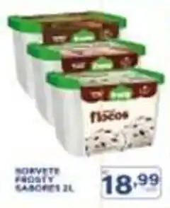 Rede Parceria Sorvete Frosty Sabores 2l oferta