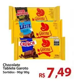 Rebouças Supermercados Chocolate Tablete Garoto Sortidos oferta