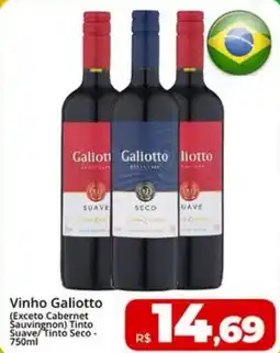 Rebouças Supermercados Vinho Galiotto (Exceto Cabernet Sauvignon) Tinto oferta