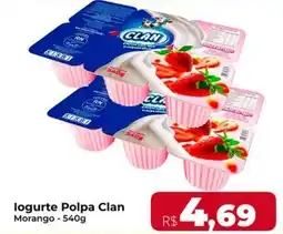 Rebouças Supermercados Iogurte Polpa Clan Morango oferta