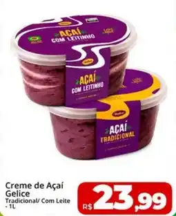 Rebouças Supermercados Creme de Açaí Gelice oferta