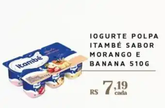 Iogurte polpa itambé sabor morango e banana