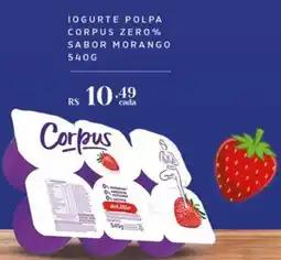 Empório Bahamas Iogurte polpa corpus zero% sabor morango oferta