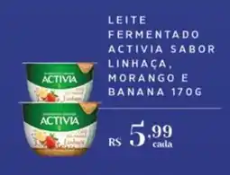 Empório Bahamas Leite fermentado activia sabor linhaça, morango e banana oferta