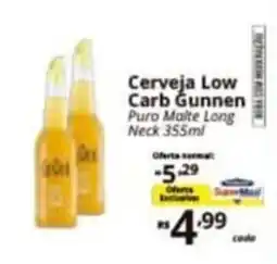 SuperMaxi Cerveja Low Carb Gunnen Puro Malte Long Neck oferta