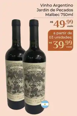 Dona de Casa Vinho Argentino Jardín de Pecados Malbec oferta